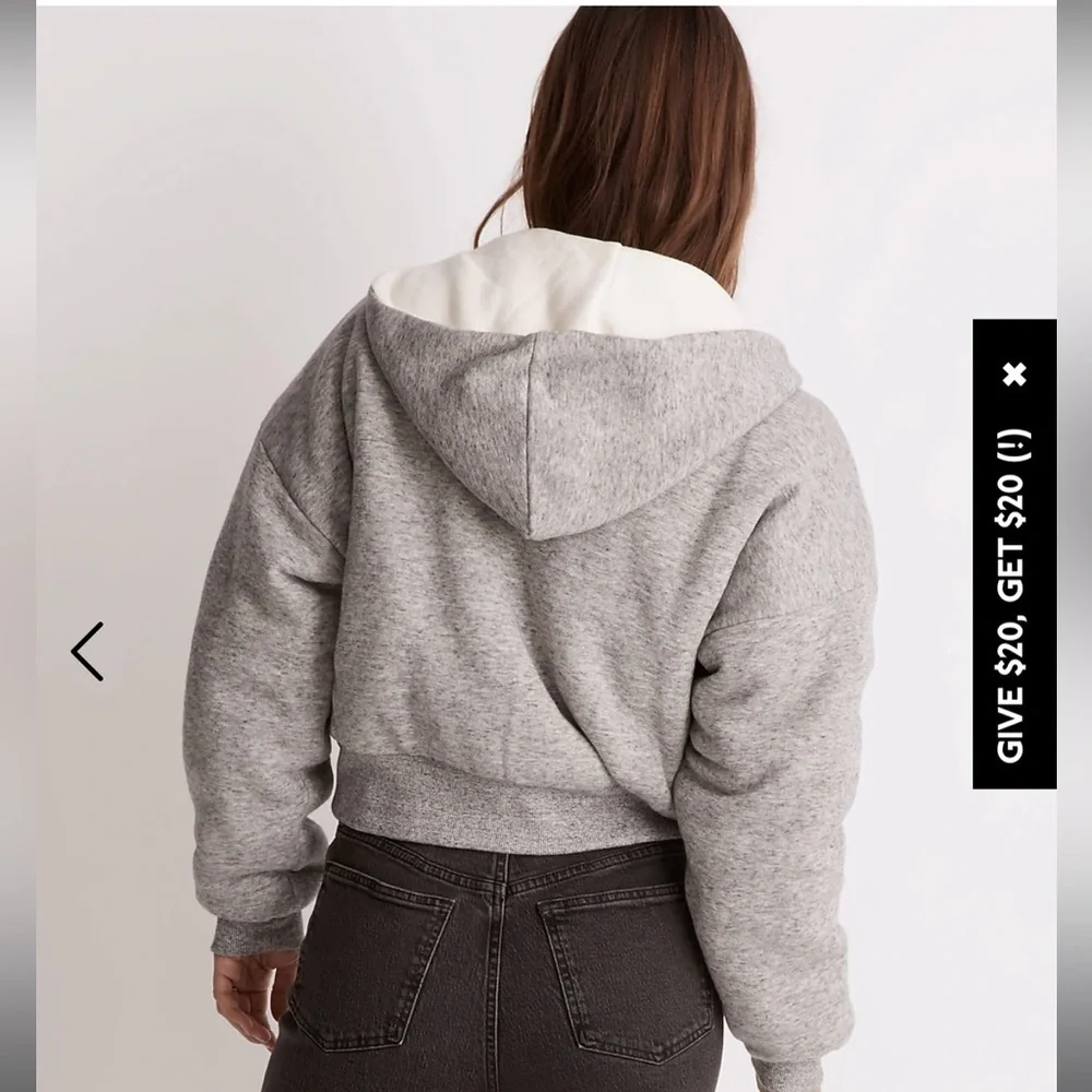 NEW Madewell MWL Reversible Puffer Hoodie Jacket XS - Picture 10 of 10